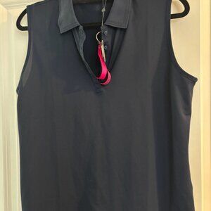 G Fore NWT navy sleeveless shirt - x-large